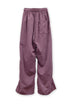 FADED STACK TUCK PANTS -BURGUNDY-