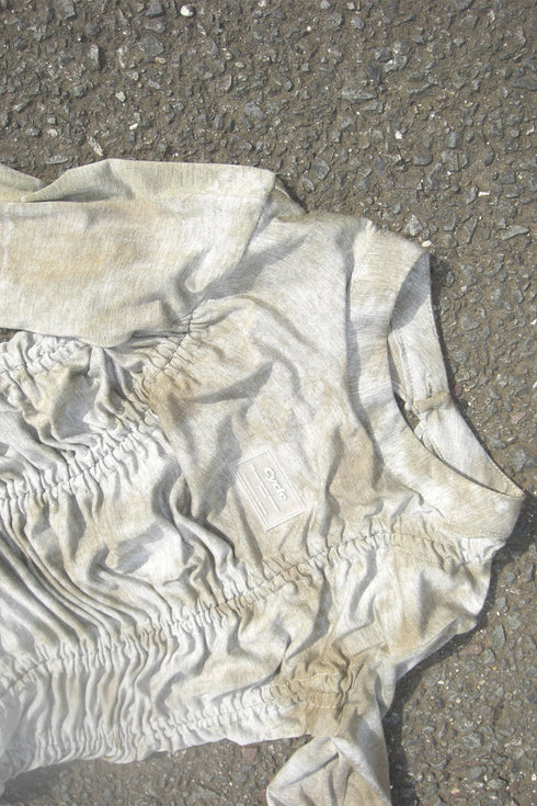 RUCHED ECLIPSE DYE TOP -GRAY MIX-