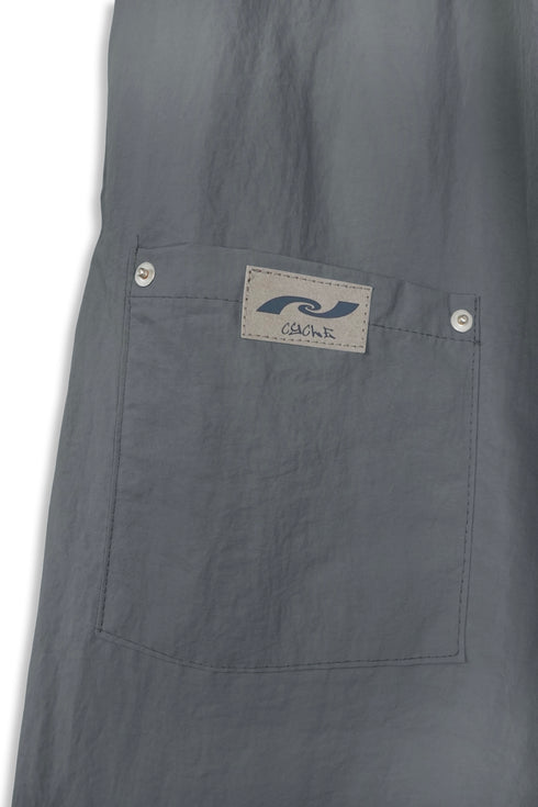 【RESTOCK】NYLON WIDE RIVET PANTS -SLATE CHARCOAL-