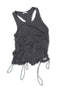 WAVE RUCHE DRAWCORD TANK -CHARCOAL-