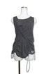 WAVE RUCHE DRAWCORD TANK -CHARCOAL-
