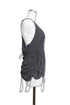 WAVE RUCHE DRAWCORD TANK -CHARCOAL-