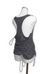 WAVE RUCHE DRAWCORD TANK -CHARCOAL-