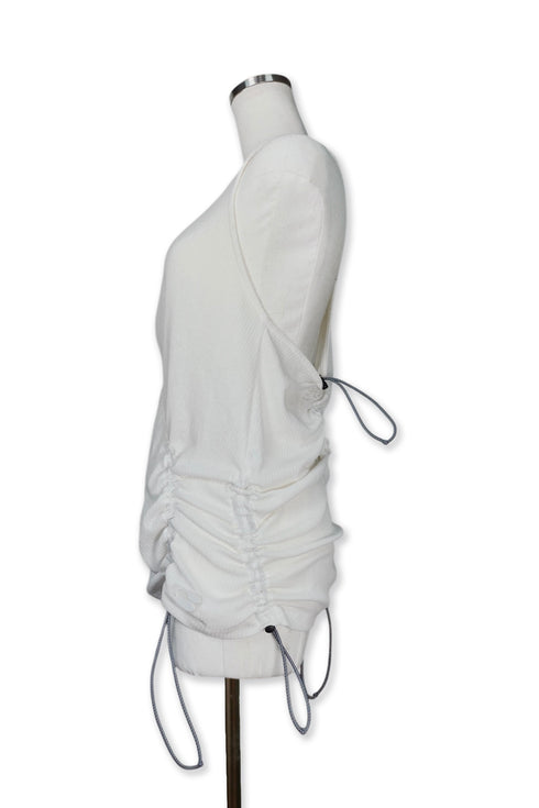 WAVE RUCHE DRAWCORD TANK -IVORY- *Last1
