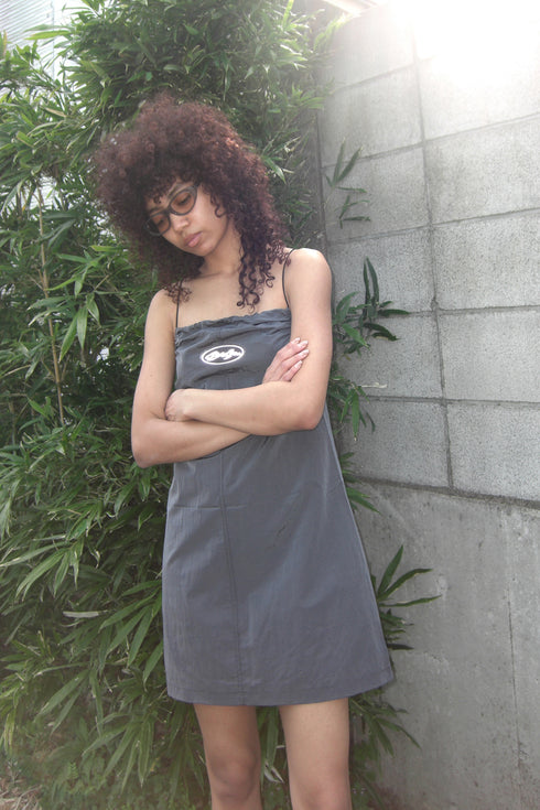 【RESTOCK】TECH REFLECTER LOGO MINI DRESS -CHARCOAL-