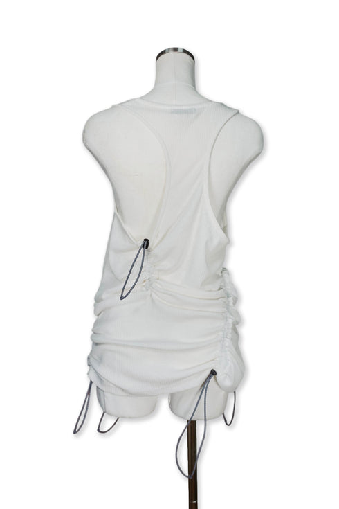 WAVE RUCHE DRAWCORD TANK -IVORY- *Last1