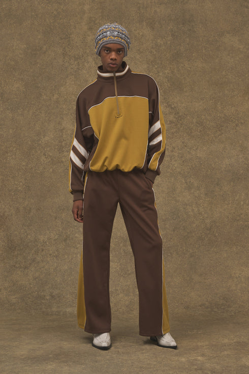 CYCLE LINE JERSEY PANTS -BROWN-