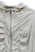 NYLON GATHERED WINDBREAKER -IVORY-