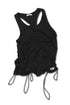WAVE RUCHE DRAWCORD TANK -BLACK-