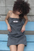 【RESTOCK】TECH REFLECTER LOGO MINI DRESS -CHARCOAL-