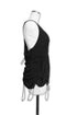 WAVE RUCHE DRAWCORD TANK -BLACK-