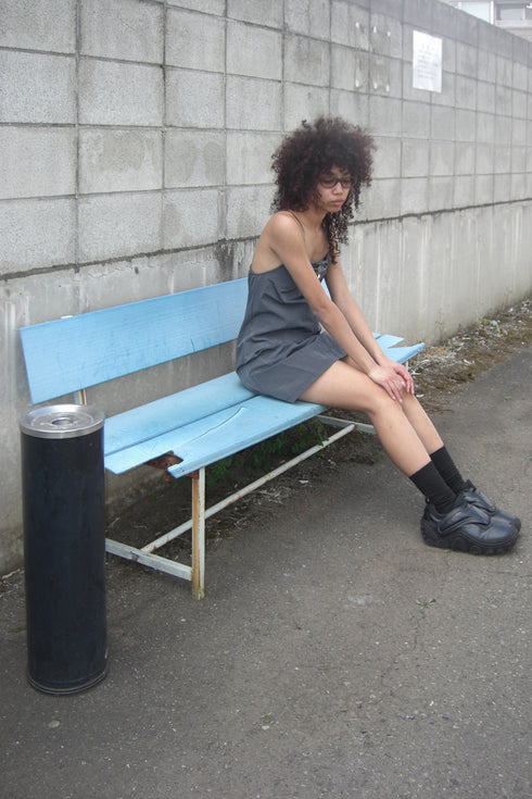 【RESTOCK】TECH REFLECTER LOGO MINI DRESS -CHARCOAL-