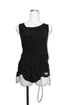 WAVE RUCHE DRAWCORD TANK -BLACK-