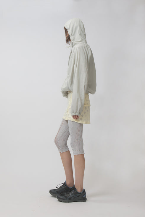 NYLON GATHERED WINDBREAKER -IVORY-