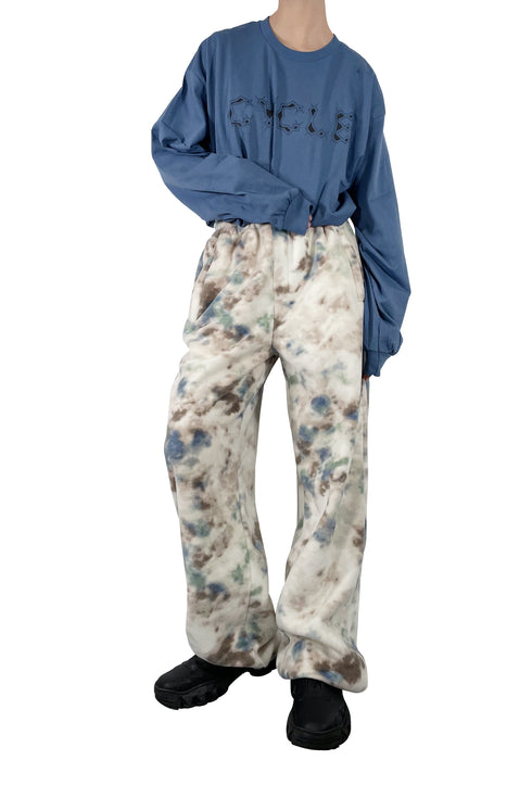 【RESTOCK】TIE-DYE BOA PANTS -IVORY MIX- *Last1