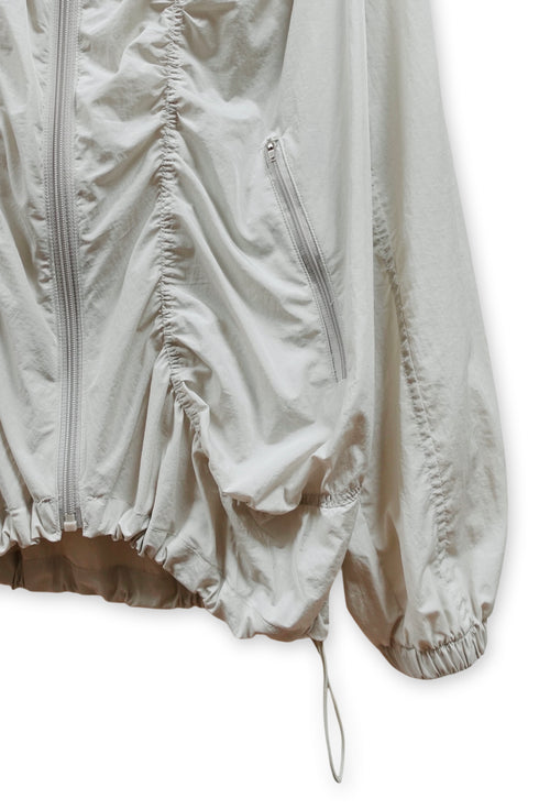 NYLON GATHERED WINDBREAKER -IVORY-