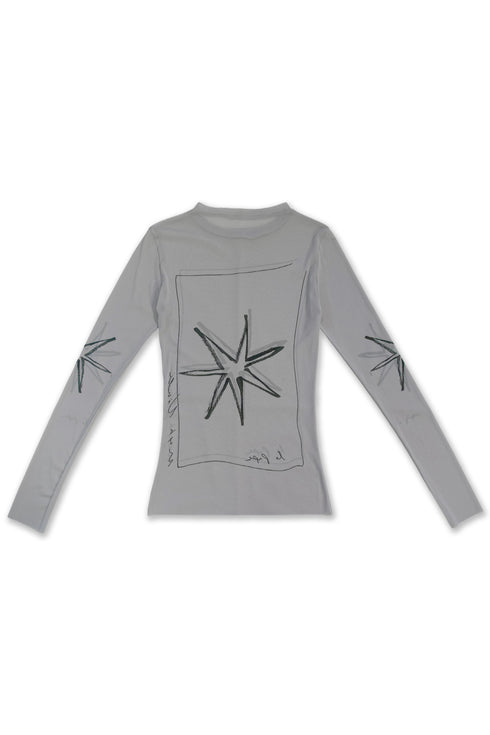 Mayte × Cycle ECHO STAR SECOND SKIN TOPS -GRAY-