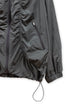 NYLON GATHERED WINDBREAKER -CHARCOAL-