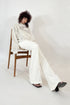 PIN TUCK CUT-OFF FLARE PANTS -WHITE- *Last1