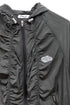 NYLON GATHERED WINDBREAKER -CHARCOAL-