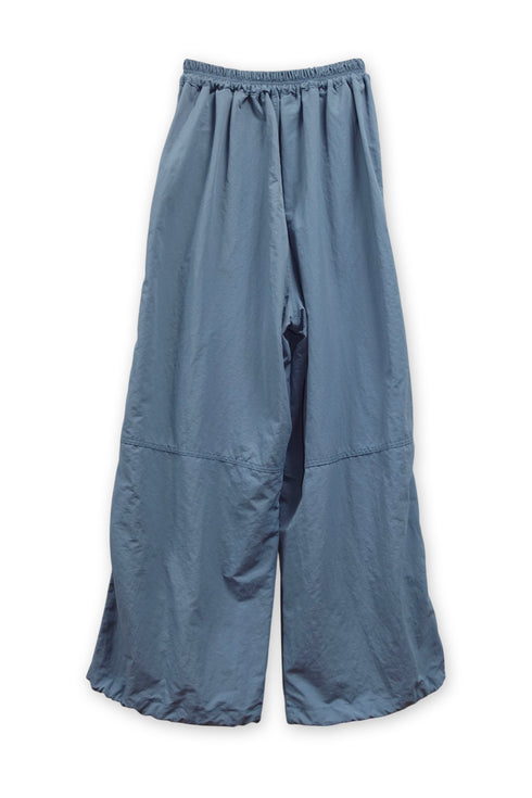 NYLON TUCK STITCH PANTS -STEEL BLUE-