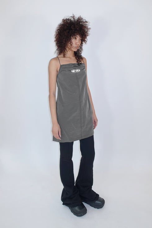 【RESTOCK】TECH REFLECTER LOGO MINI DRESS -CHARCOAL-