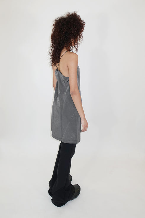 【RESTOCK】TECH REFLECTER LOGO MINI DRESS -CHARCOAL-