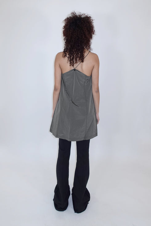 【RESTOCK】TECH REFLECTER LOGO MINI DRESS -CHARCOAL-