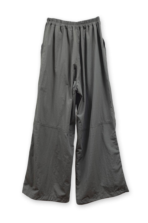 NYLON TUCK STITCH PANTS -CHARCOAL-