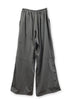 NYLON TUCK STITCH PANTS -CHARCOAL-
