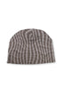 WAVY CHECK BEANIE -BROWN MIX-