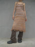 FRINGED SUMMER KNIT DRESS -CAMEL- *Last1