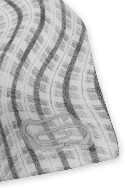 WAVY CHECK BEANIE -GRAY MIX-