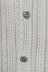 SUMMER KNIT SPIRAL BUTTON  SHORT SLEEVE SHIRT -IVORY-
