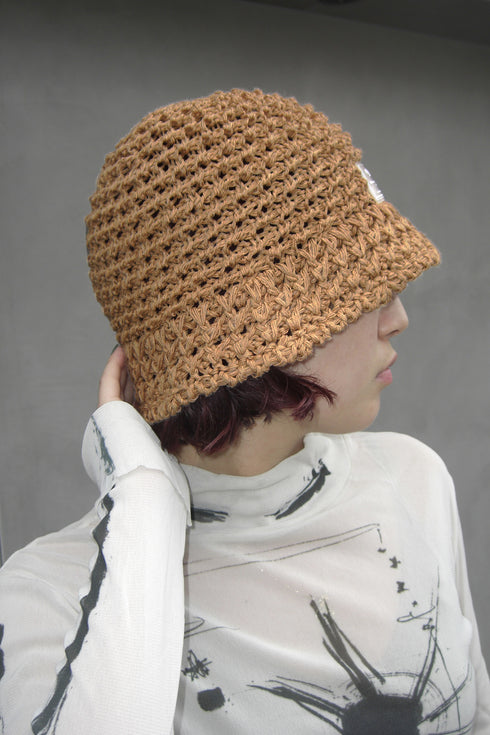 SUMMER STRAW HAT -SAND ORANGE-