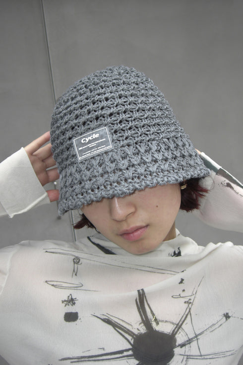 SUMMER STRAW HAT -GRAYISH BLUE-