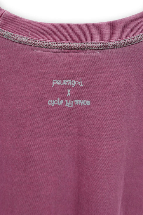 FEUERGOD × Cycle STAR LONG SLEEVE TEE -DARK RED-