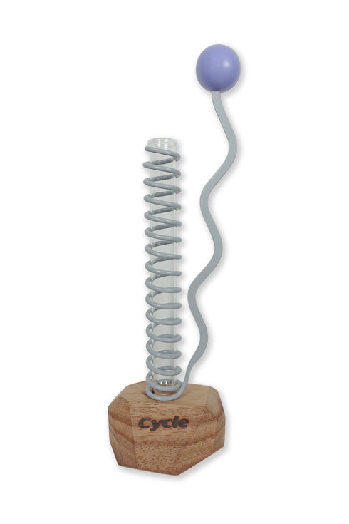 IRon PiP × Cycle WOOD BASE FLOWER VASE -PURPLE×GRAY-