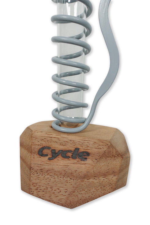 IRon PiP × Cycle WOOD BASE FLOWER VASE -PURPLE×GRAY-