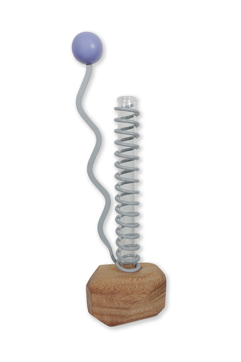 IRon PiP × Cycle WOOD BASE FLOWER VASE -PURPLE×GRAY-