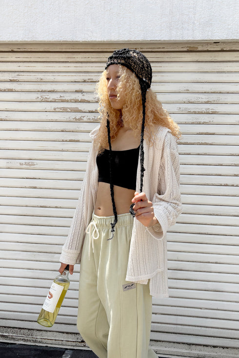 【RESTOCK】SUMMER KNIT SPIRAL BUTTON SHIRT -IVORY-