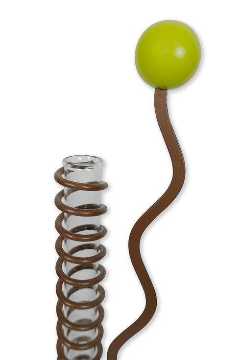 IRon PiP × Cycle WOOD BASE FLOWER VASE -GREEN×BROWN-