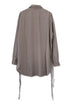 SPIRAL BUTTON SHIRT -GRAYISH BROWN-