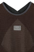 CLOSS MESH TOPS -BROWN×CHARCOAL- *Last1