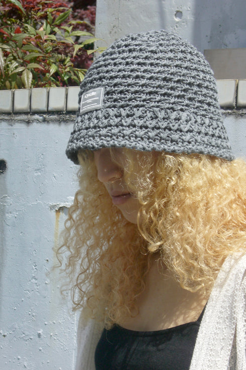 SUMMER STRAW HAT -GRAYISH BLUE-