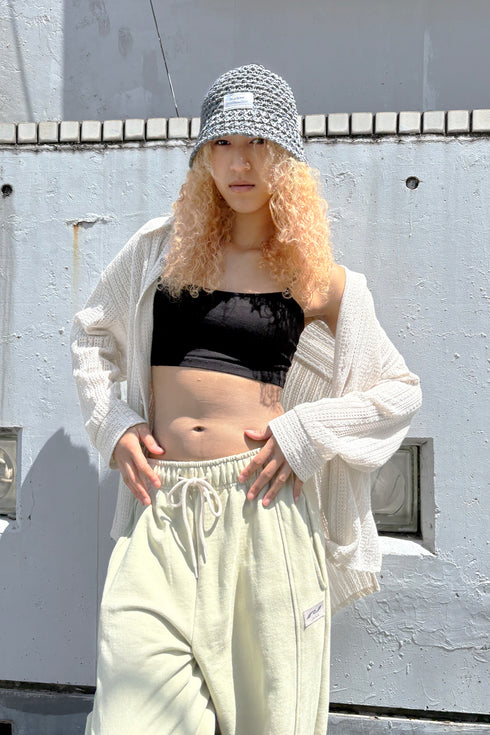 【RESTOCK】SUMMER KNIT SPIRAL BUTTON SHIRT -IVORY-