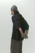 WASHED CUT-OFF SWEAT TOP -CHARCOAL-