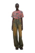 CIRCLE CUT-OUT WIDE PANTS -RUSTED BROWN- *Last1