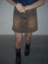 【RESTOCK】CIRCLE CUT-OUT MINI SKIRT -RUSTED BROWN- *Last1