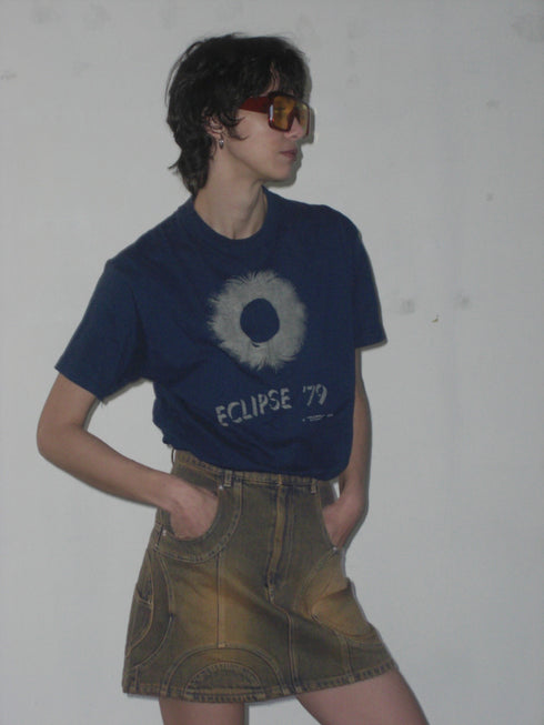 【RESTOCK】CIRCLE CUT-OUT MINI SKIRT -RUSTED BROWN- *Last1